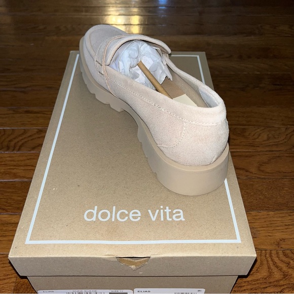 Dolce Vita Elias Loafer Tan Dune Suede Women’s Size 11 Penny Slot Lug Sole - Picture 5 of 16